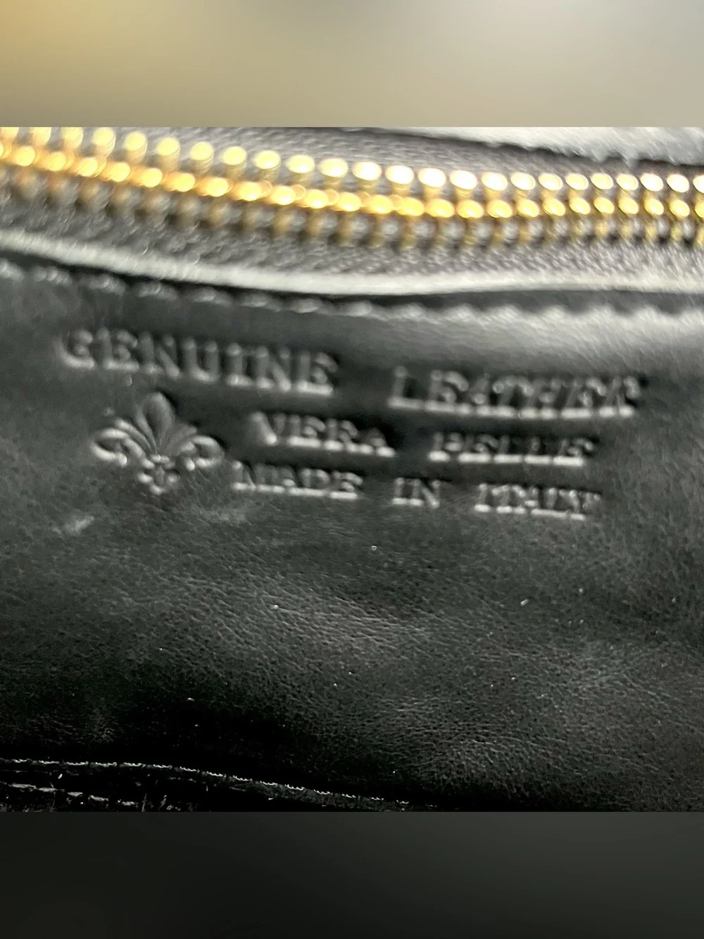 Unica! Firenze Black Bag Genuine Leather Crossbody Purse Quilted Made in Italy - Picture 6 of 10